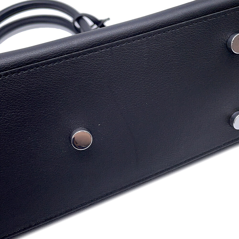 Saint Laurent Paris Baby Downtown Cabas Leather Handbag Shoulder Bag Black - Picture 8 of 12